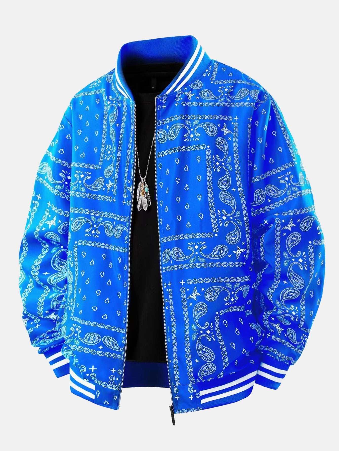 Eolo® | Paisley Print Baseball Jacket