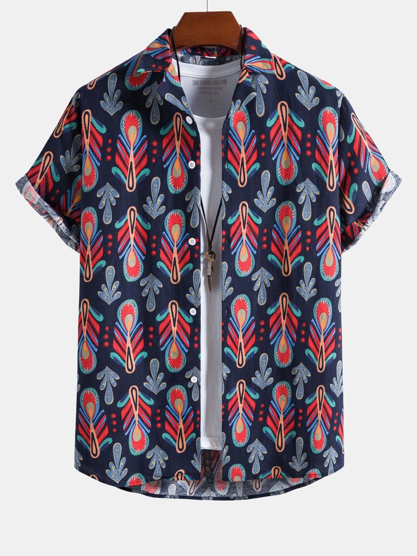 Antek® | Floral Print Cotton Button Up Shirt