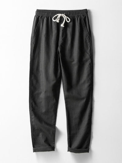 Ademar® | Geometric Jacquard Cuban Shirt & Straight Leg Linen Pants