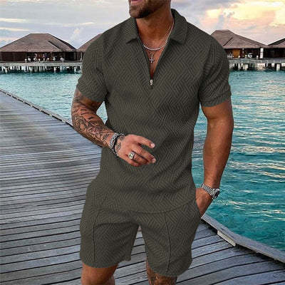 Jovani® | Casual Printed Polo Suit For Men