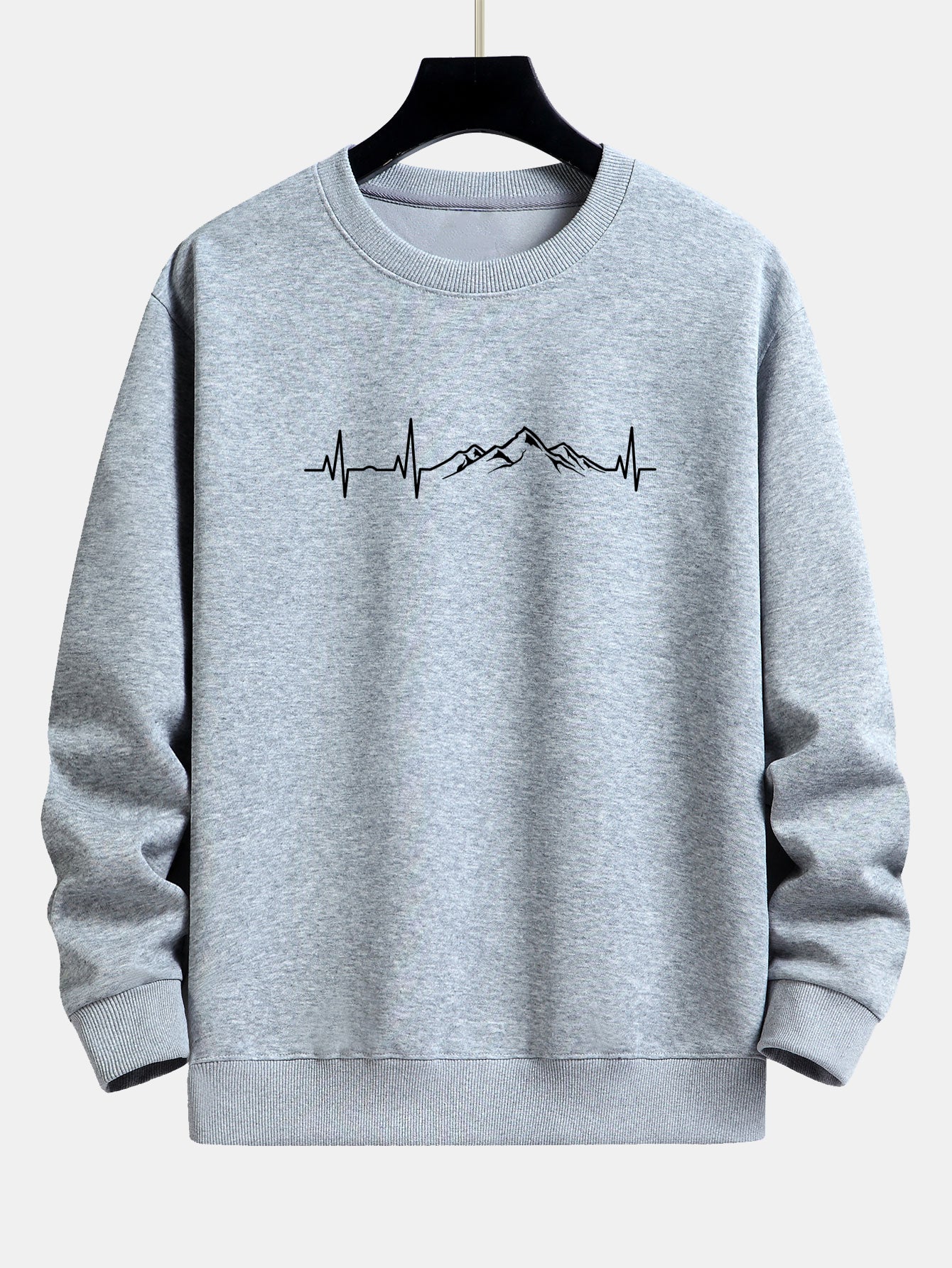 Jarek® | Heartbeat Mountain Print Relax Fit Sweatshirt
