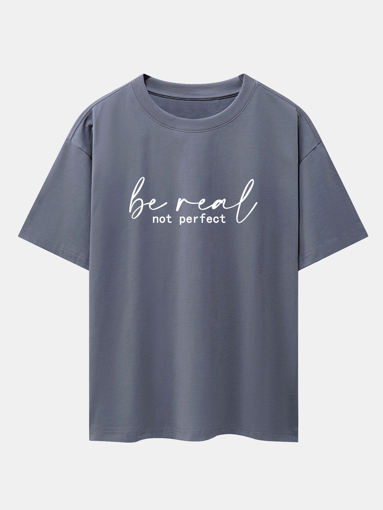 Alexei® | Be Real Not Perfect Print Drop Shoulder Oversize T-Shirt