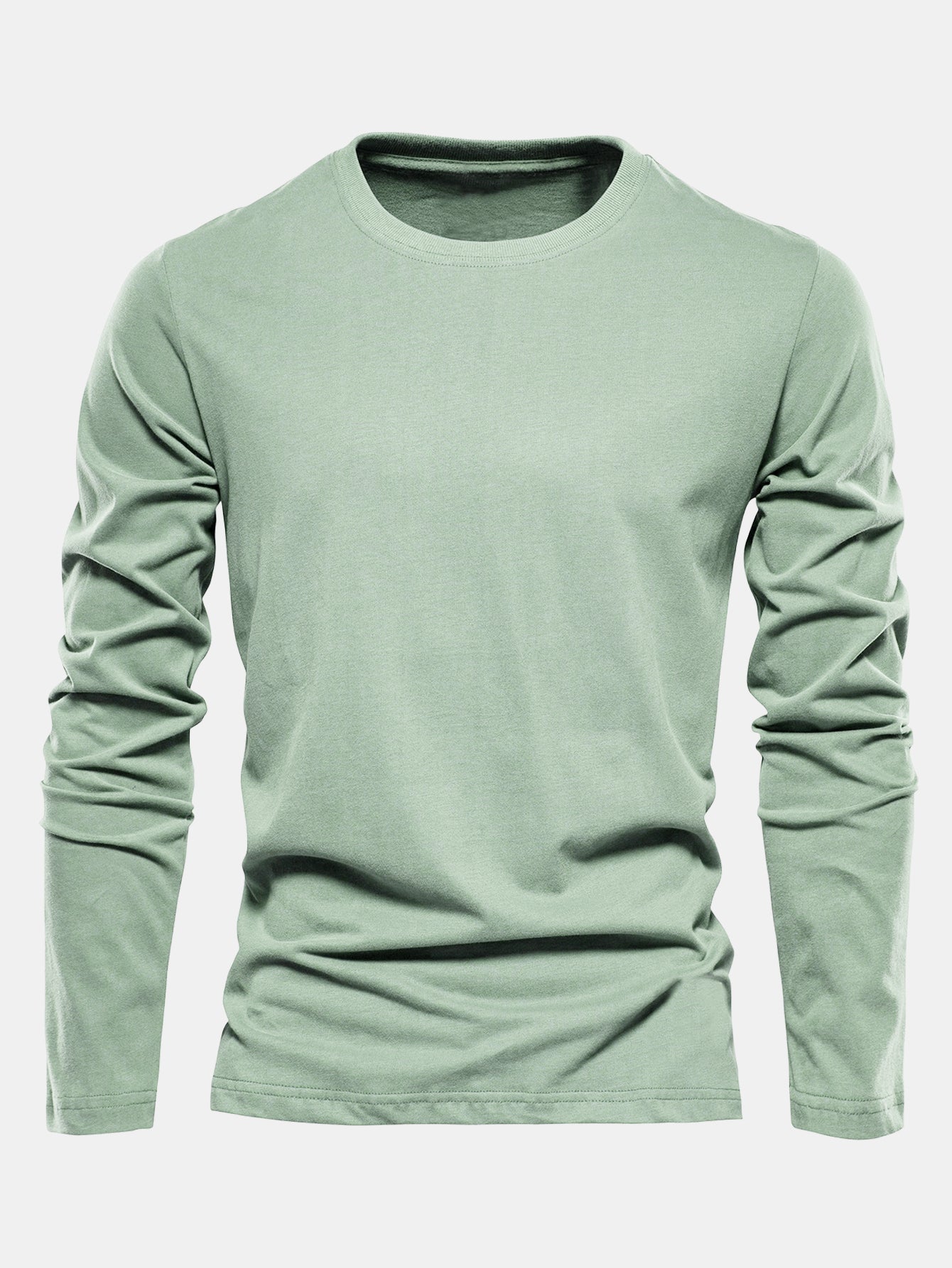 Macario® | Basic Long Sleeve Cotton T-Shirt