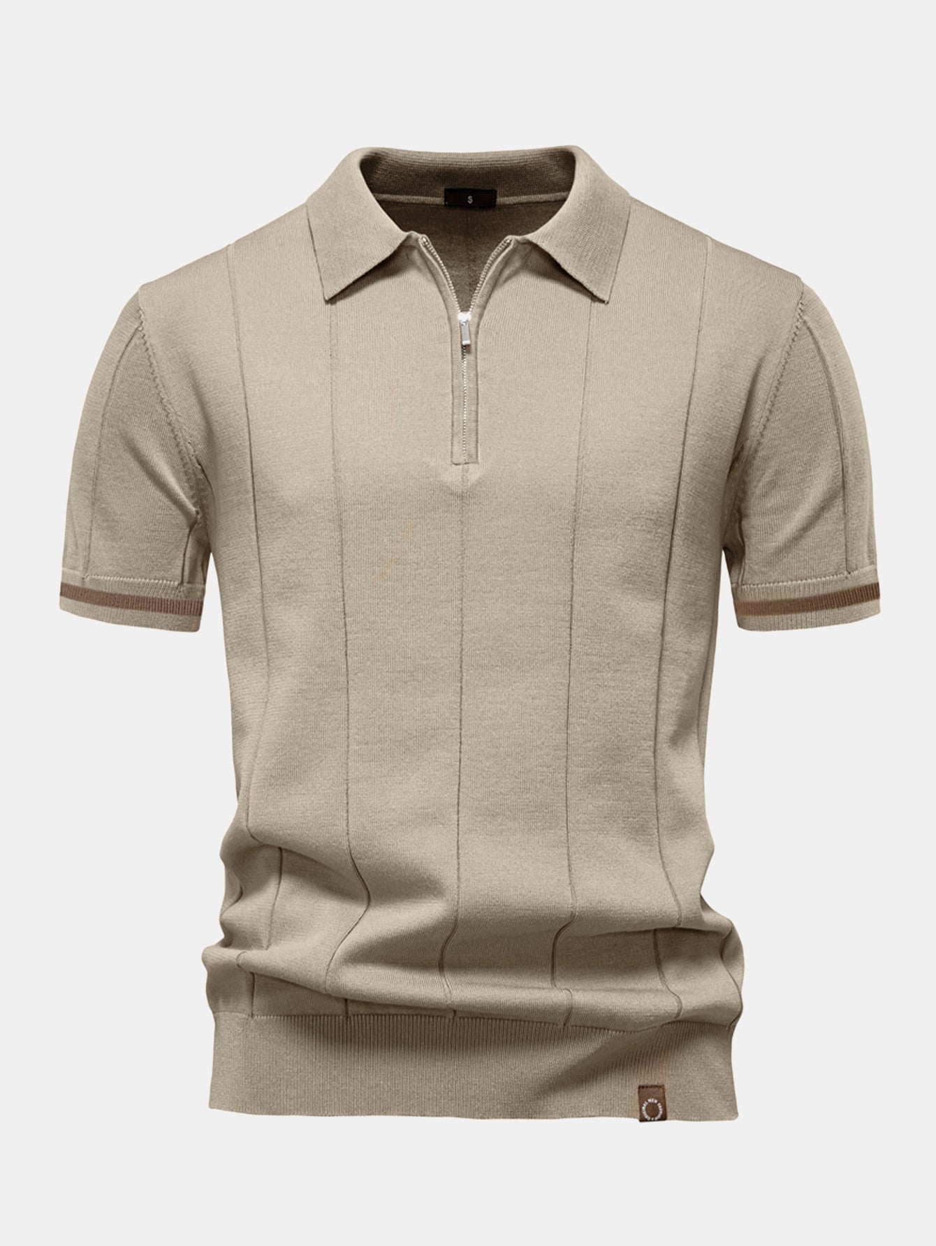 Franklin® | Contrast Trim Zipper Knit Polo Shirt