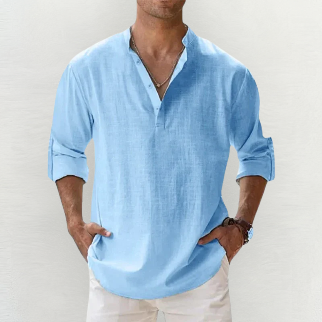 Claudio® | Premium Cotton-Linen Stretch Shirt