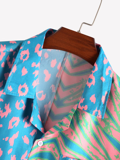 Quim® | Animal Pattern Print Patchwork Shirts
