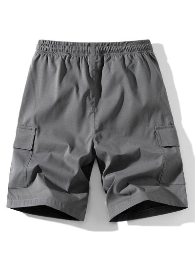 Adolfito® | 3 Pieces Solid Color Cargo Drawstring Shorts