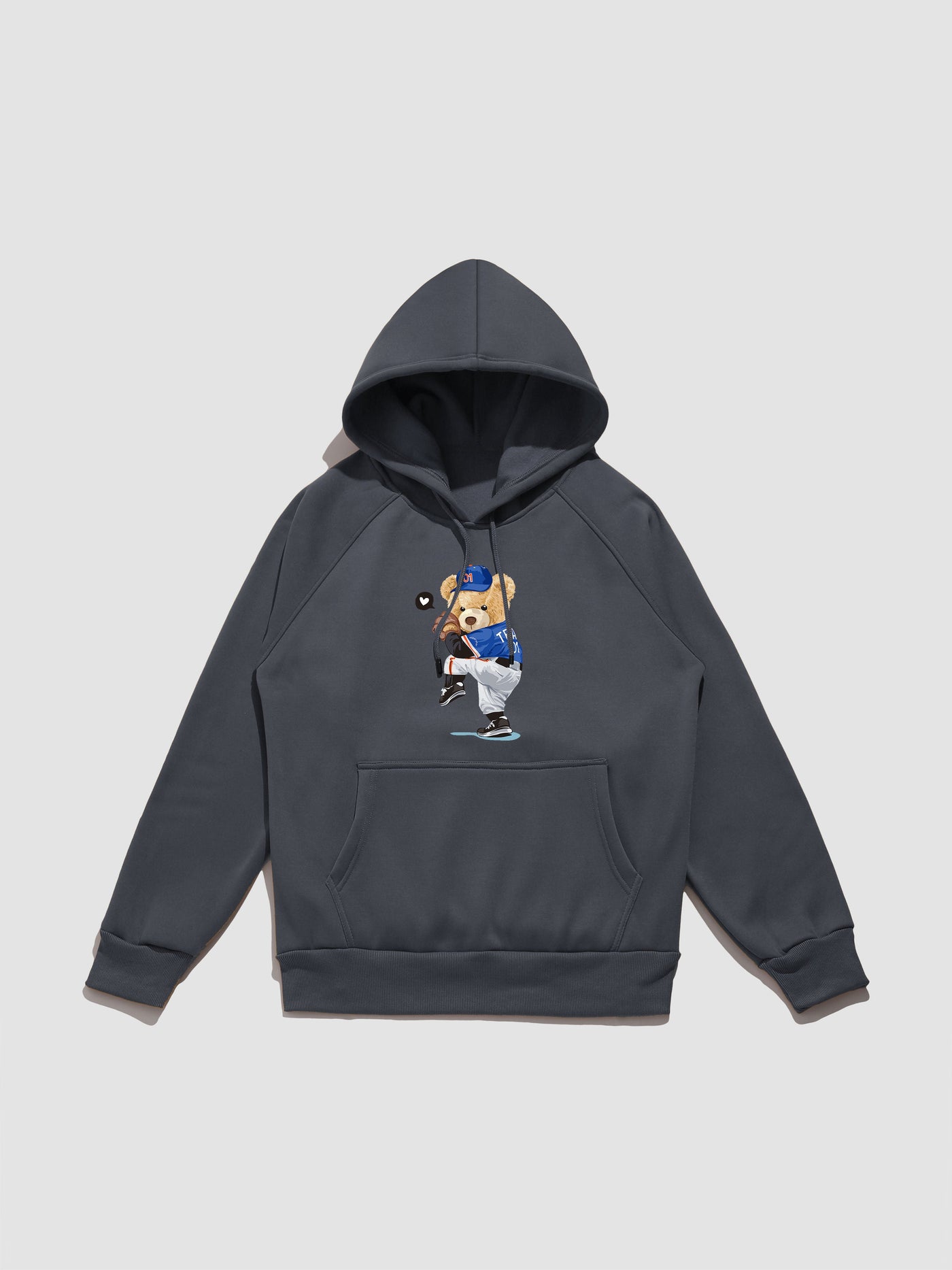 Perry | Baseball Bear Print Hoodie