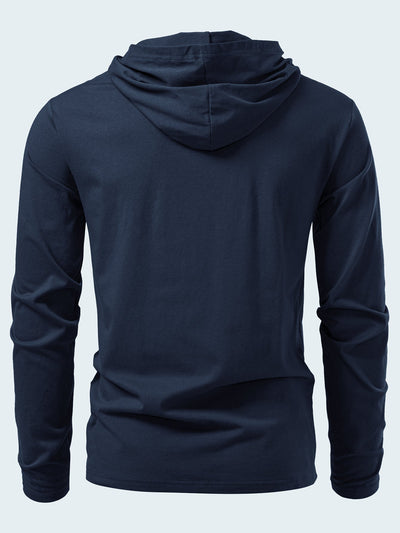 Lino® | Long Sleeved Cotton Hooded T-Shirt