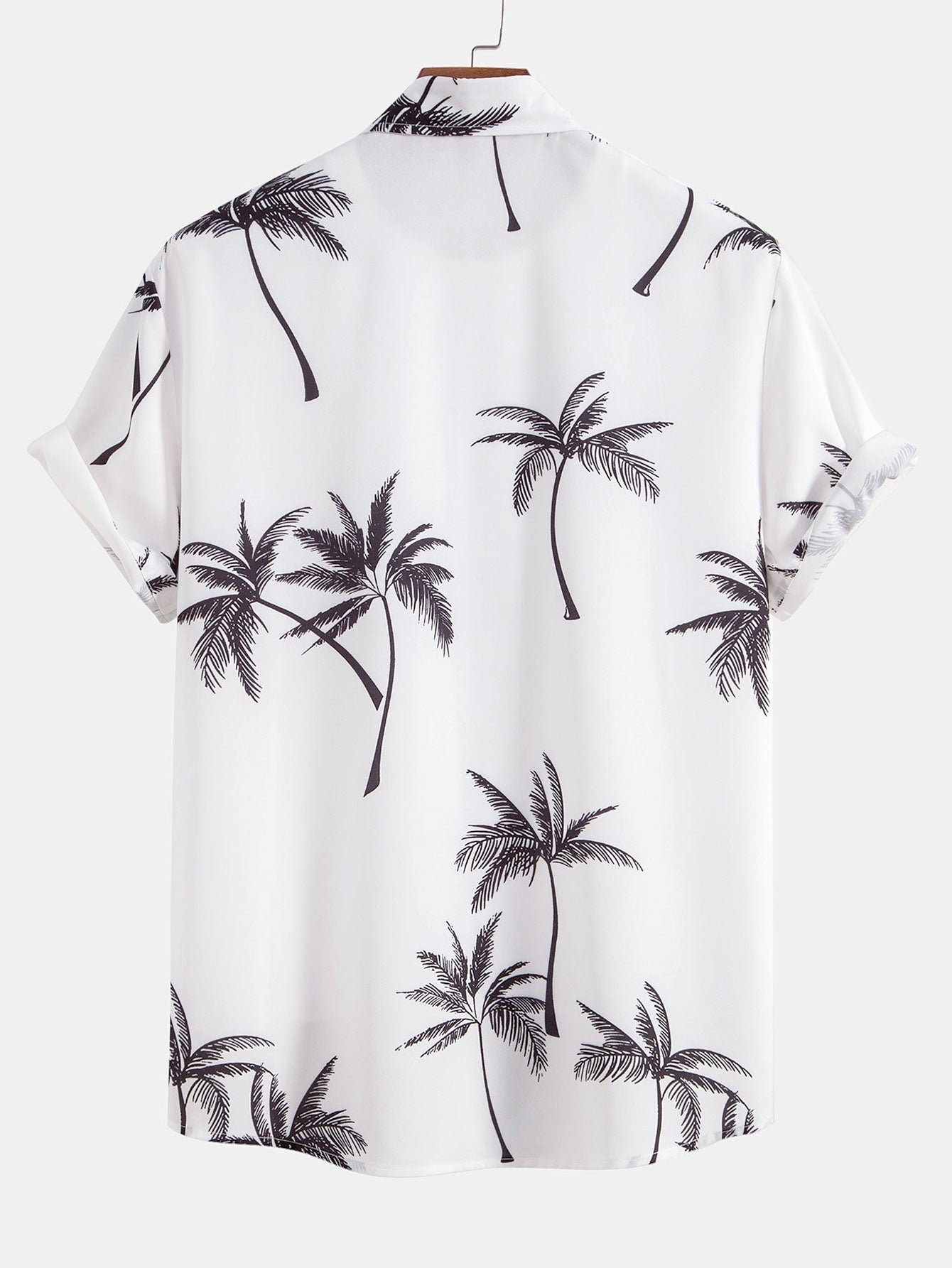 Yosafat® | Palm Tree Print Button Up Shirt