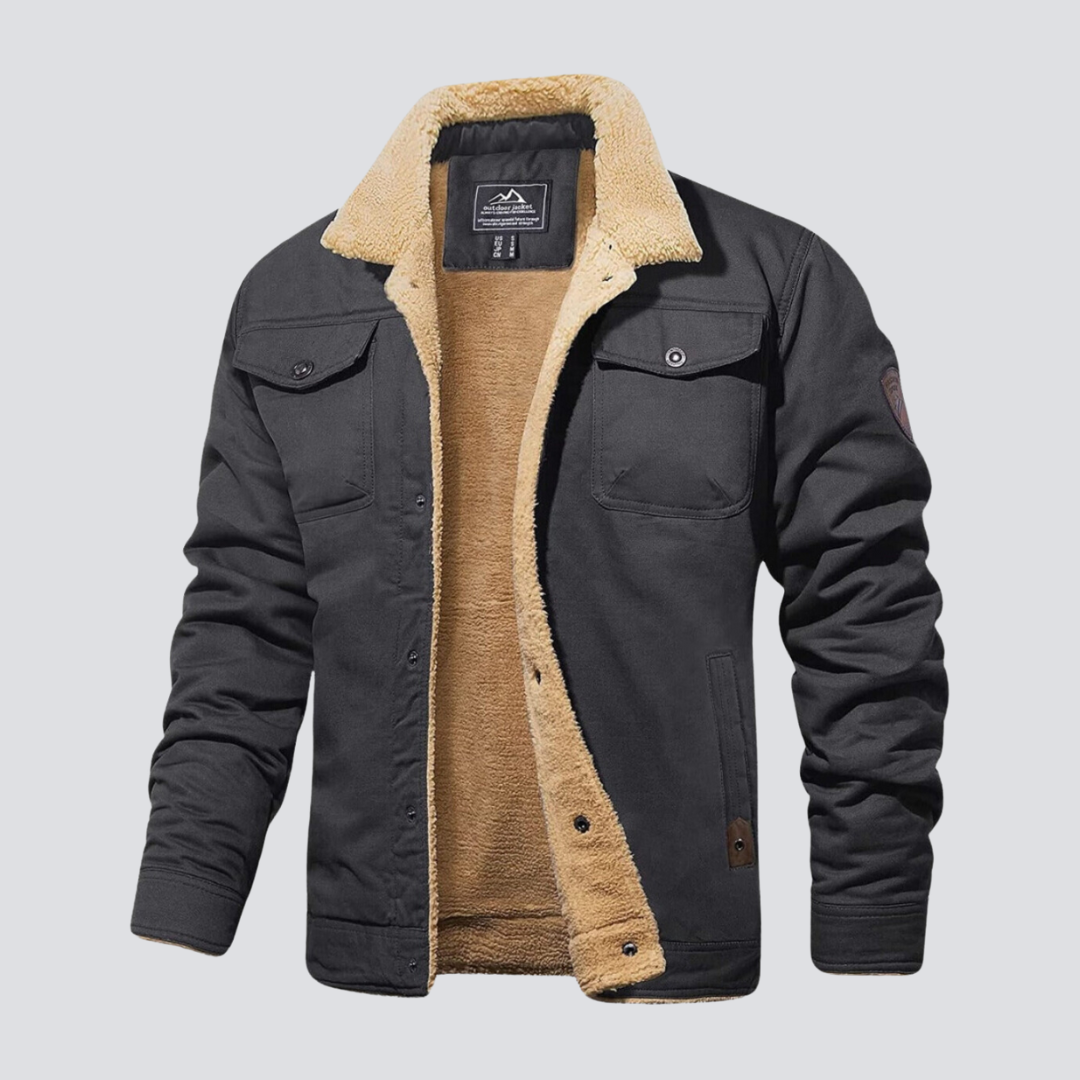 Jey | Classic utility jacket with cozy Sherpa lining for men