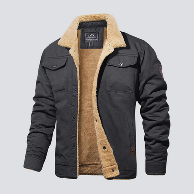 Jey | Classic utility jacket with cozy Sherpa lining for men