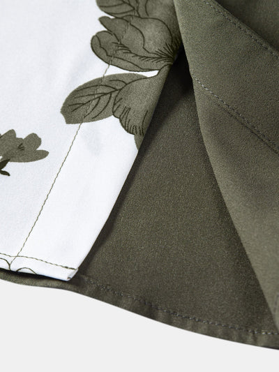 Acacio® | Floral Patchwork Print Button Up Shirt