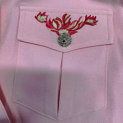 Men's American Retro Western Style Cotn Blend Embroidered Long Sleeve Shirt