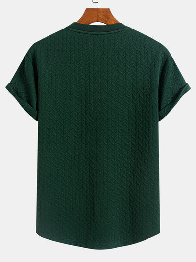 Esteban® | Jacquard Textured Arc Hem T-Shirt