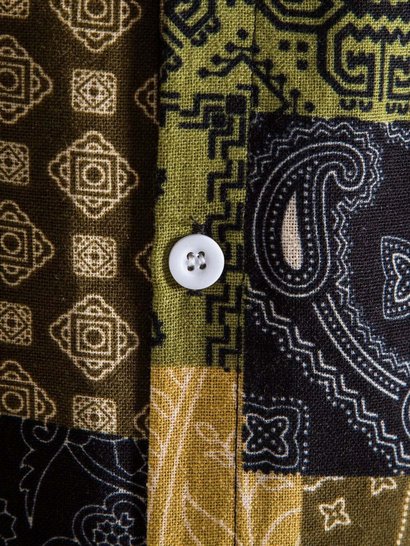 Argo® | Paisley Geometry Print Button Up Shirt