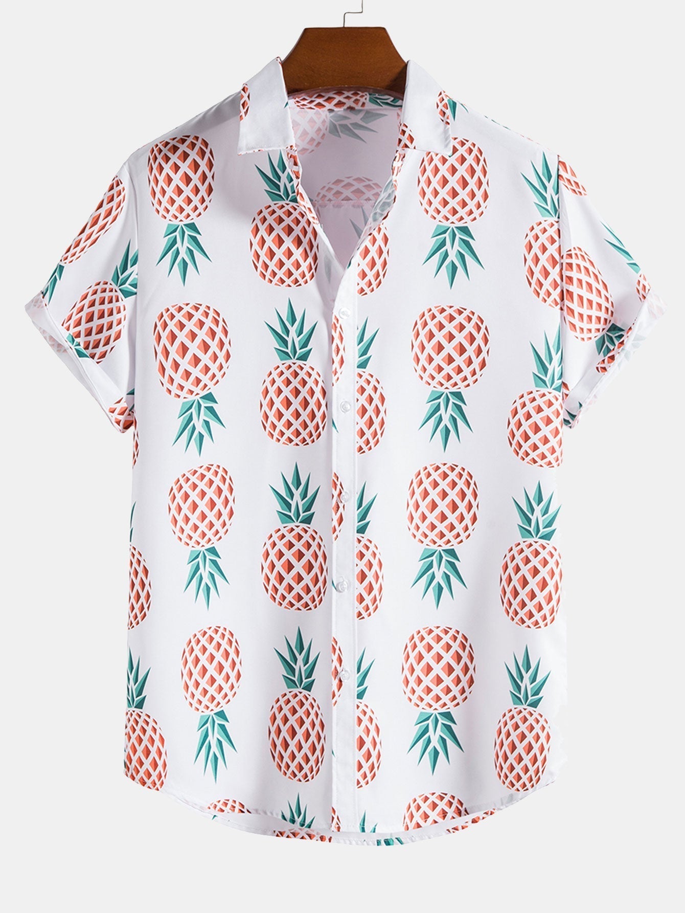 Armonie® | Pineapple Print Button Up Shirt
