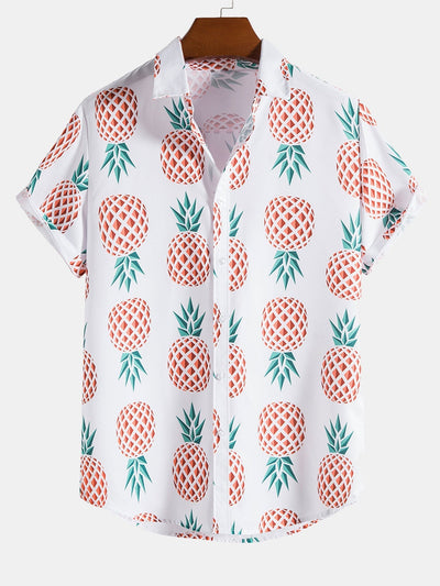 Armonie® | Pineapple Print Button Up Shirt