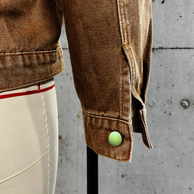 Men's Vine Casal Solid Color Washed DeniJacket