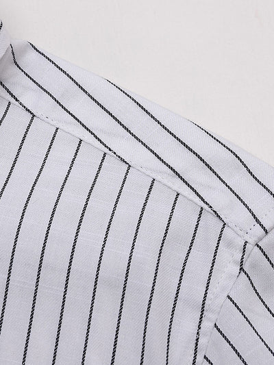 Amin® | Men Cotton Striped Button Up Shirt