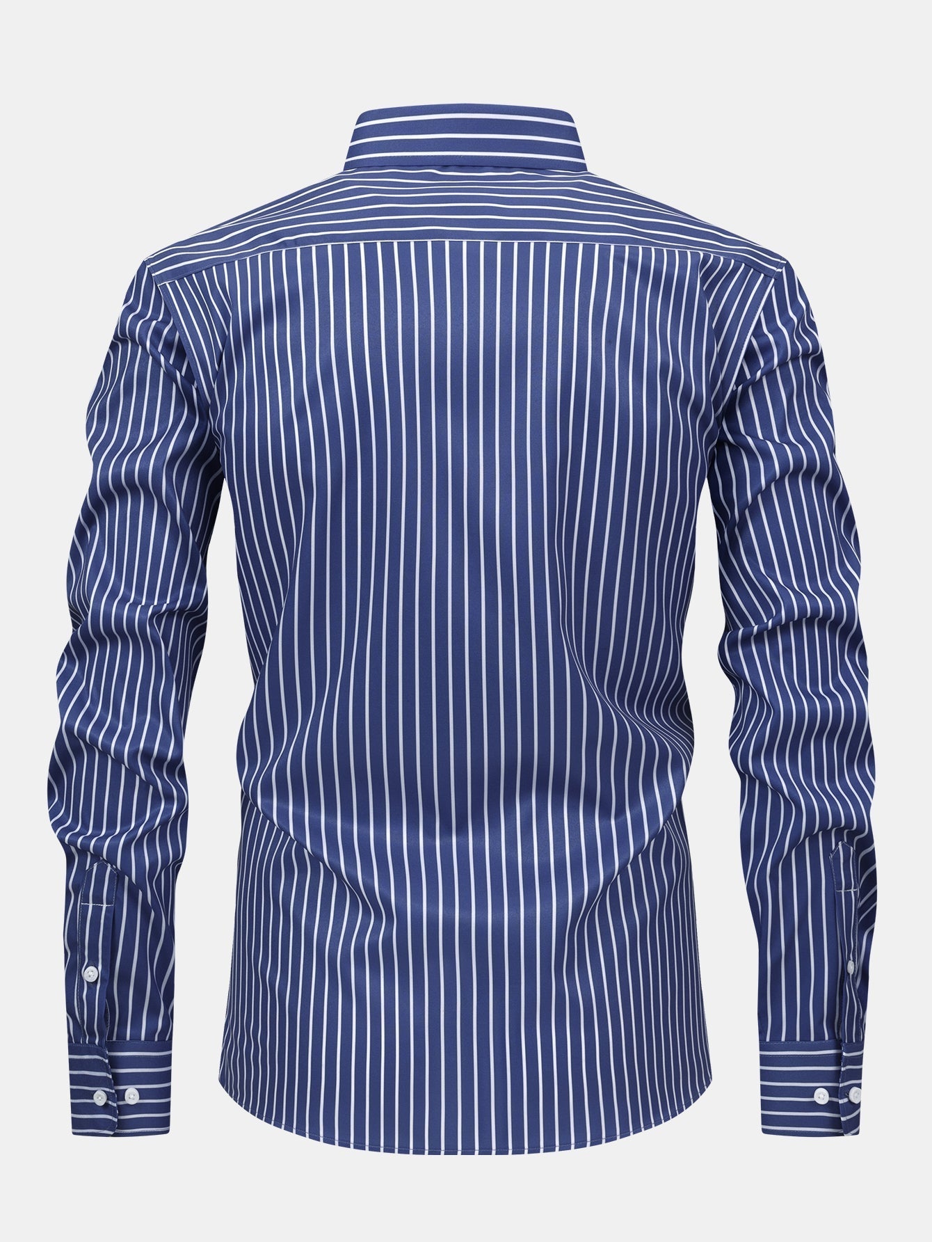 hola STRIPED LONG SLEEVE BUTTON-DOWN SHIRT