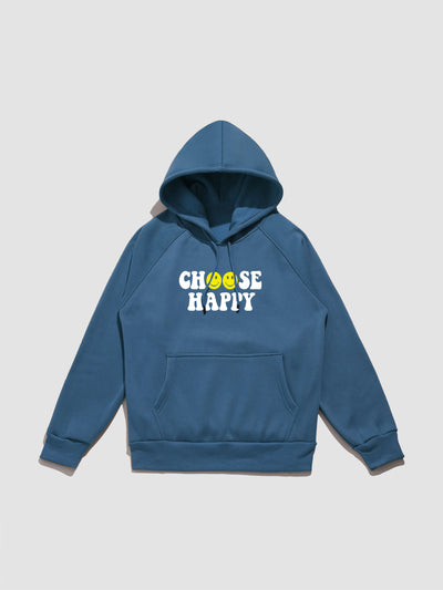 Quintin | Smiley Slogan Print Hoodie