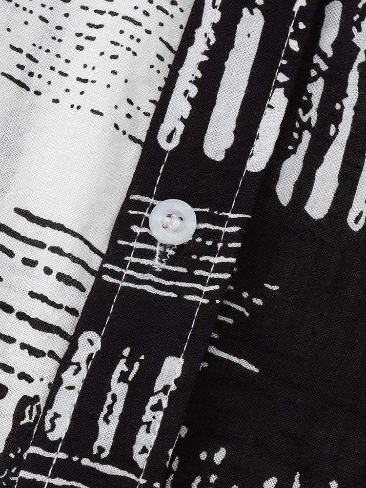 Ariel® | Two Tone Abstract Print Shirt