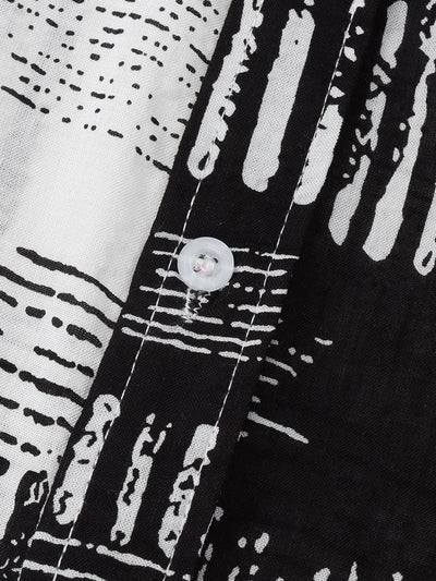 Ariel® | Two Tone Abstract Print Shirt