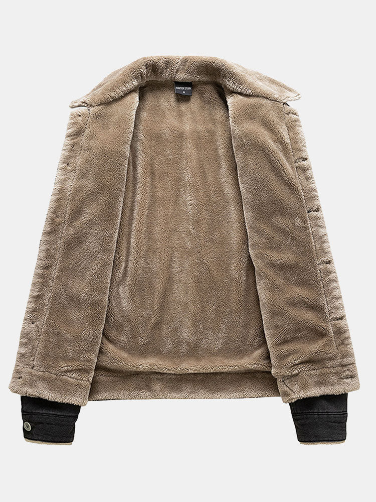 Lachlan | Regular Fit Faux Fur Lined Denim Jacket