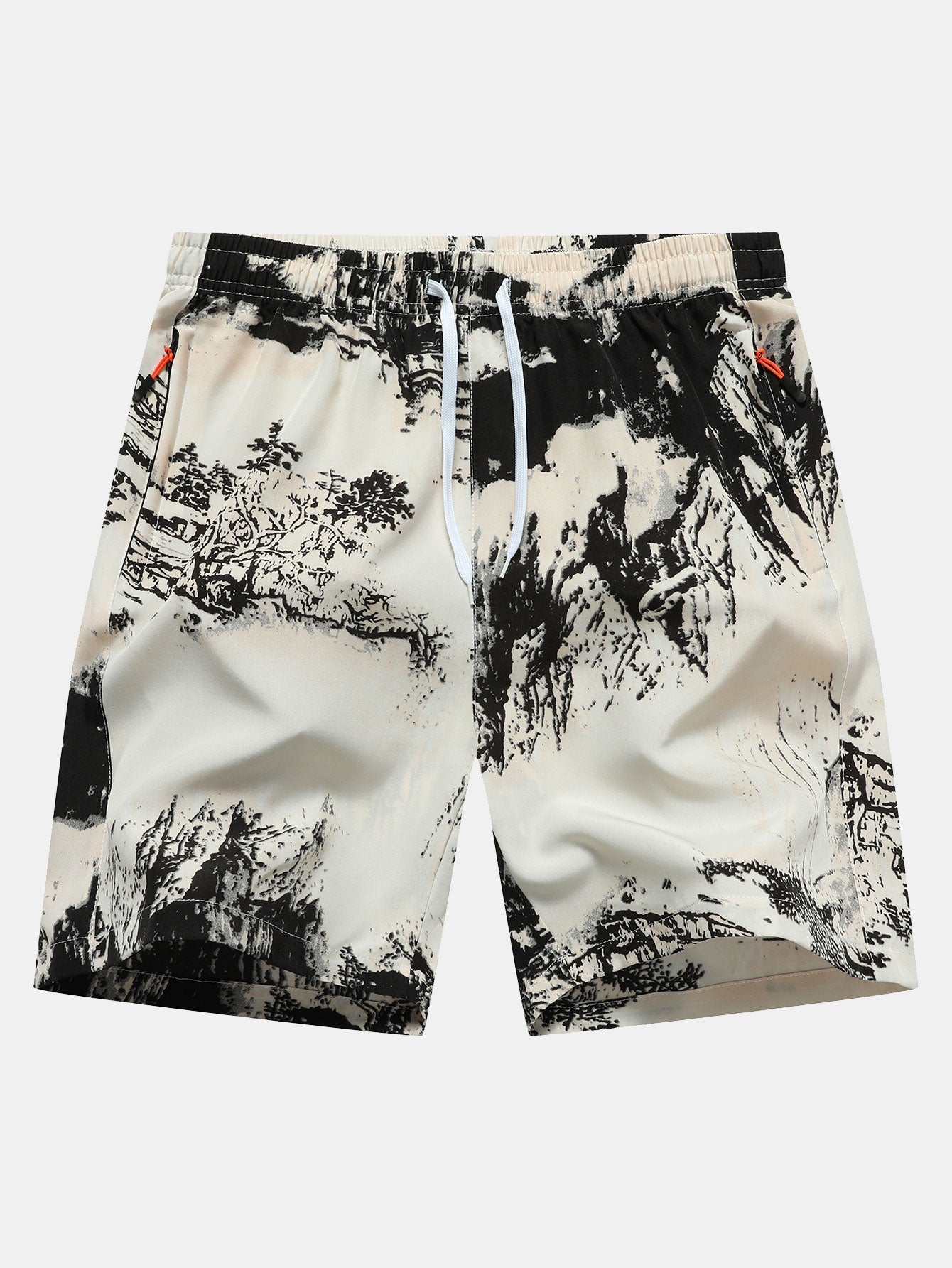 Leocadius | Ink Print Zipper Pocket Shorts