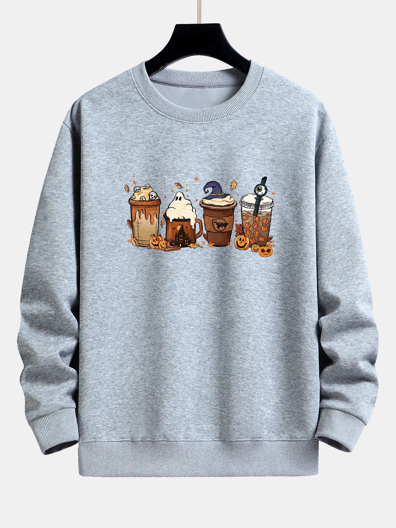 Blas® | Halloween Coffee Print Relax Fit Sweatshirt