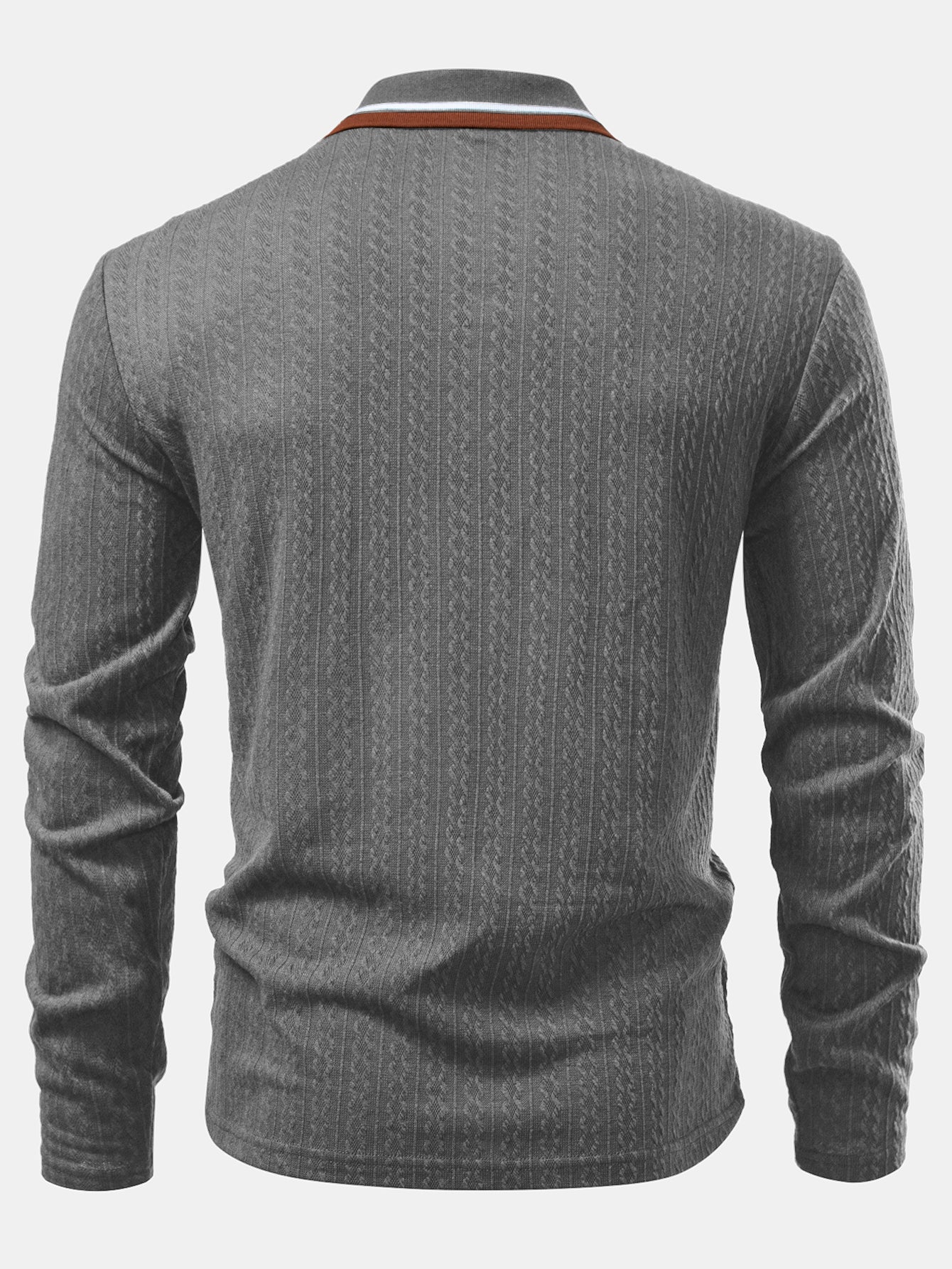 Ludovico® | Long Sleeve Twist Jacquard Polo Shirt