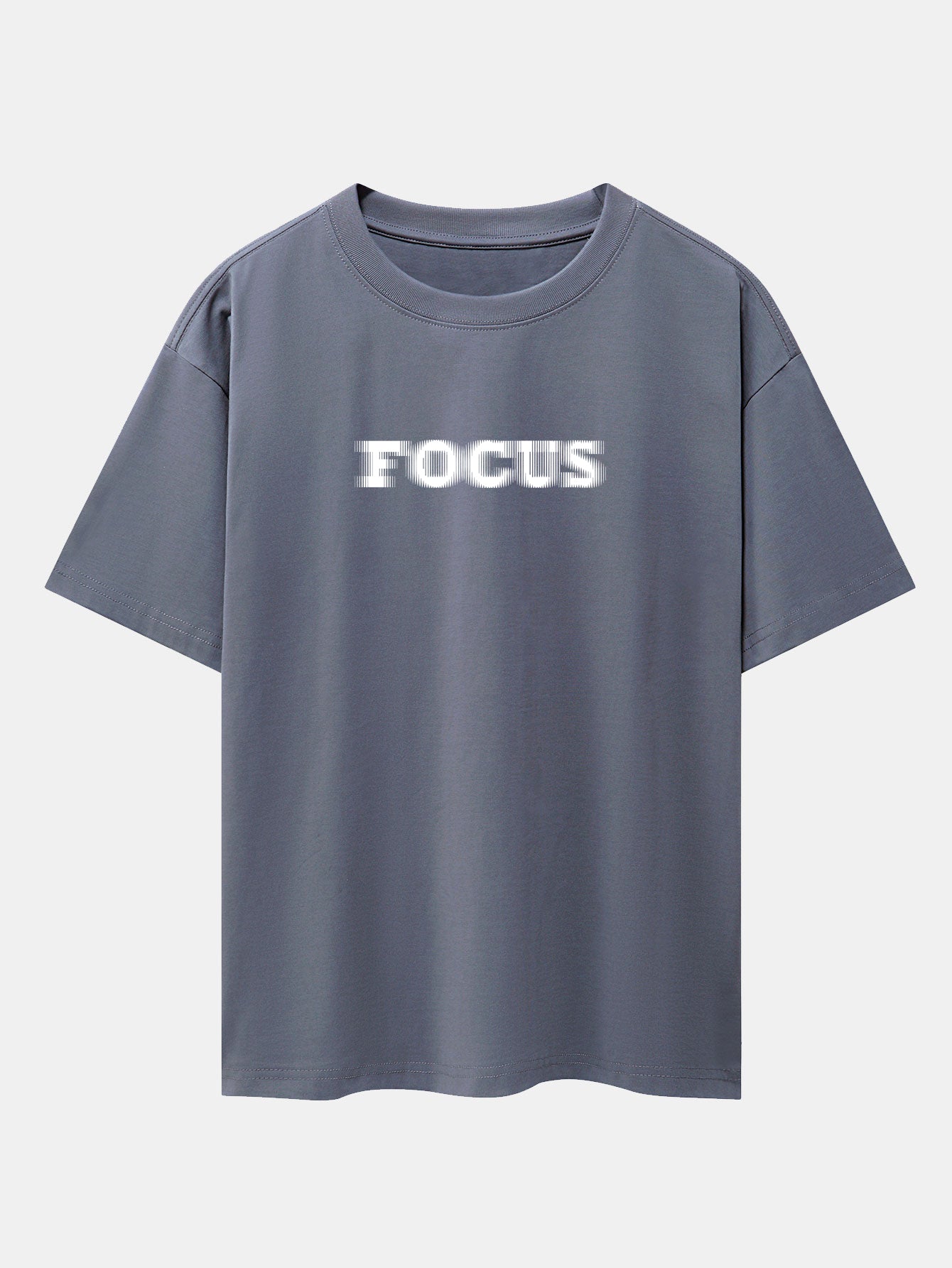 Wayne® | Vague Focus Print Drop Shoulder Oversize T-Shirt