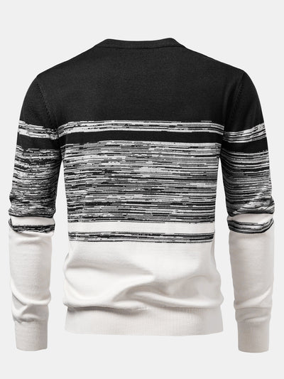 Aran® | Horizontal Stripe Pattern Crew Neck Sweater