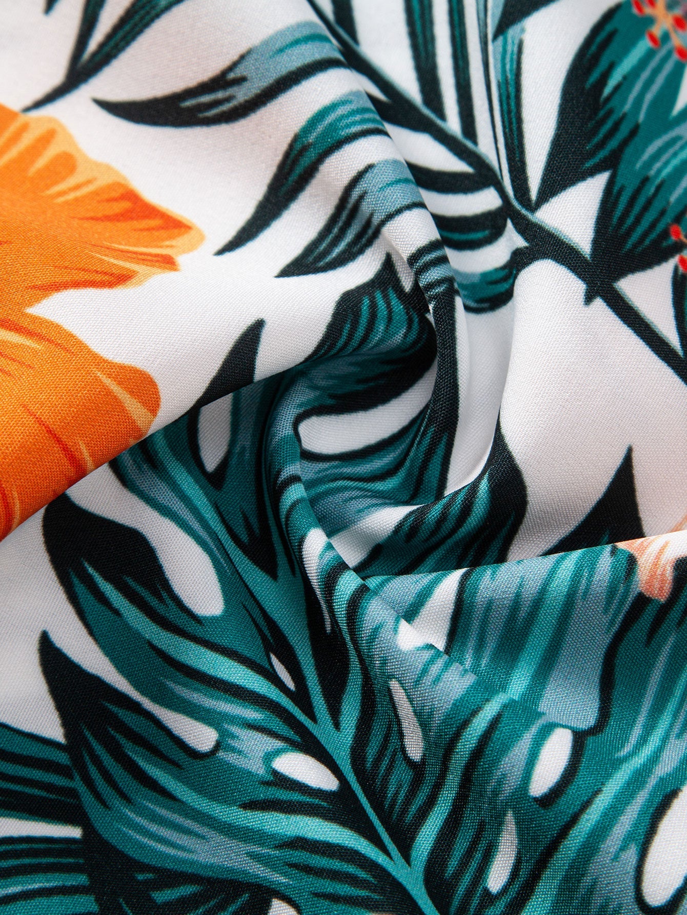 Kyle® | Tropical Flowers Print Button Up Shirt & Drawstring Swim Shorts