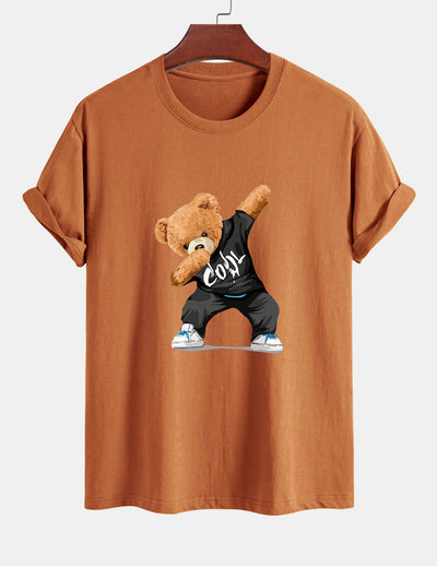 Guido® | Cool Bear Print Cotton T-Shirt