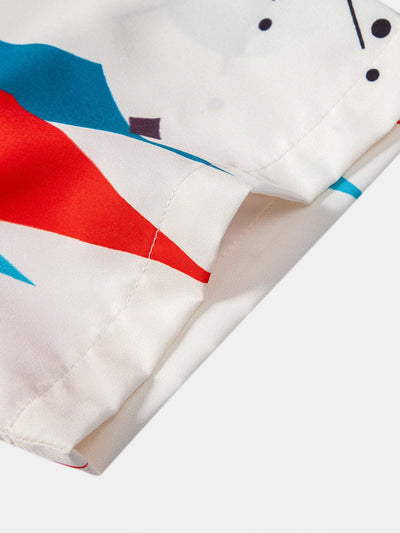 Manuel® | Atomic Geometric Print Button Up Shirt
