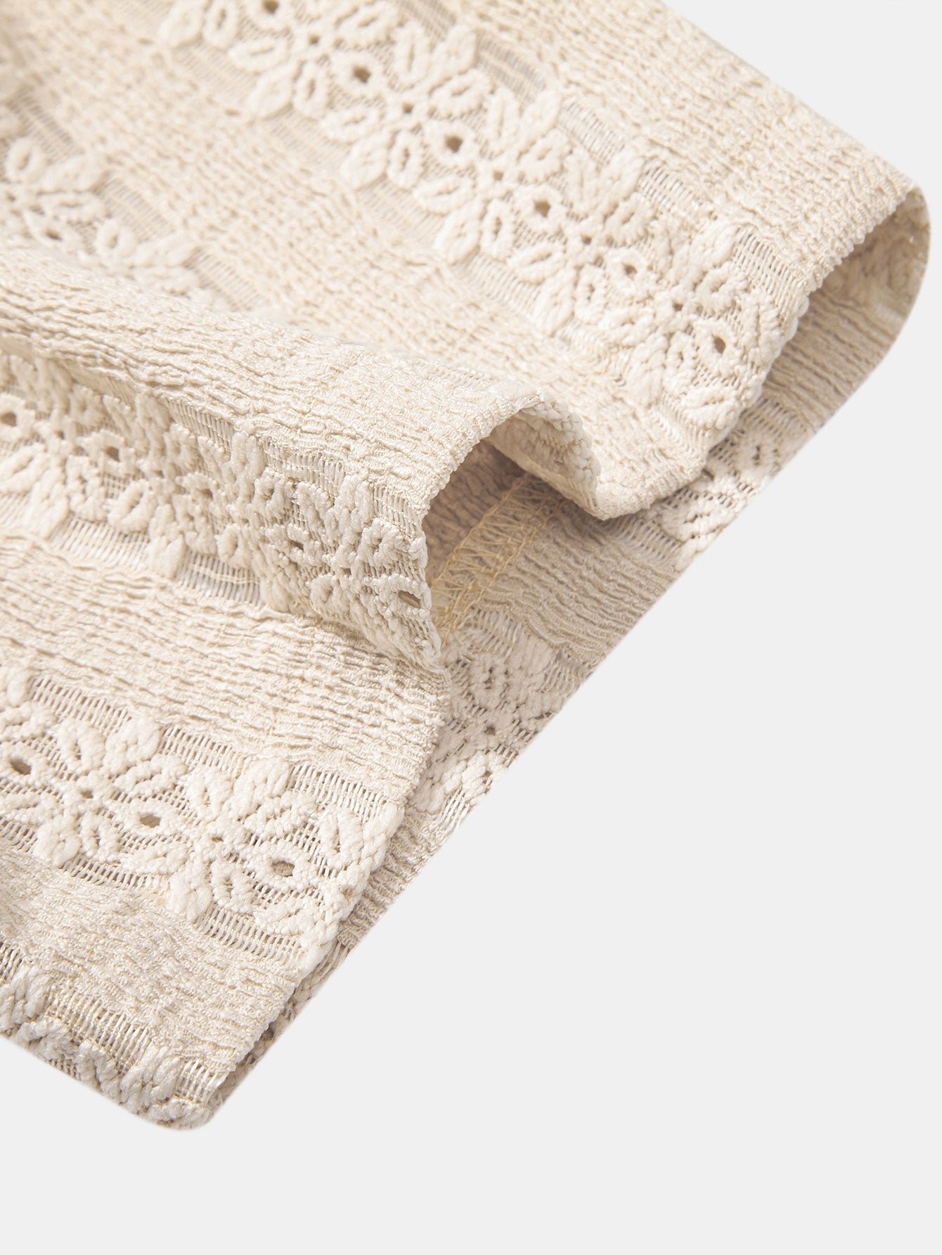 Jesús® | Floral Jacquard Textured Cuban Shirt & Straight Leg Linen Pants