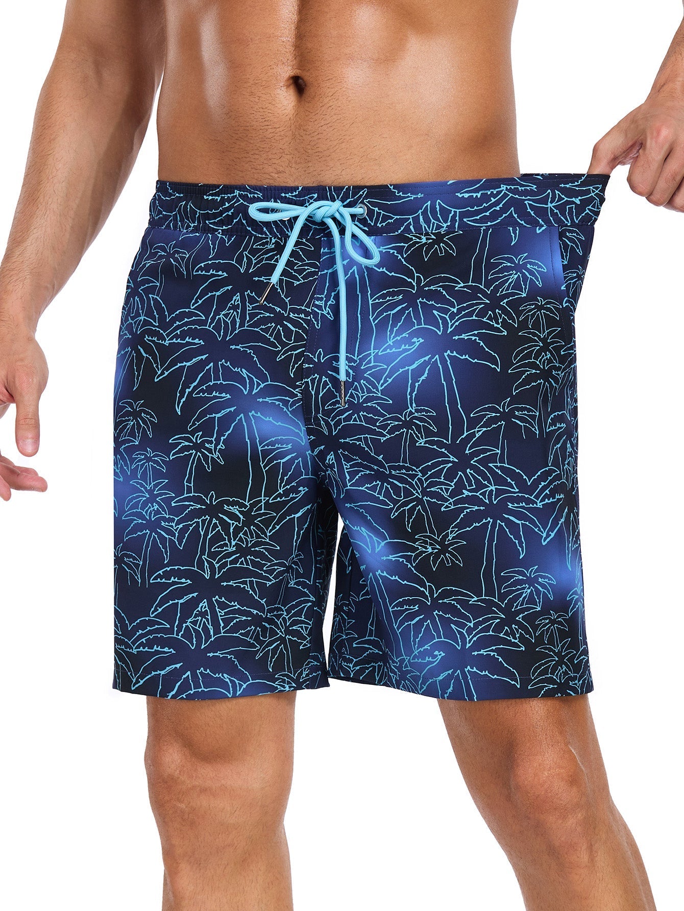 Achilles® | 2 In 1 Palm Tree Print Swim Shorts
