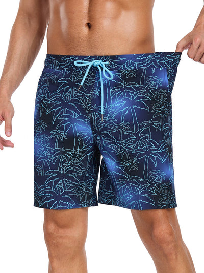 Achilles® | 2 In 1 Palm Tree Print Swim Shorts