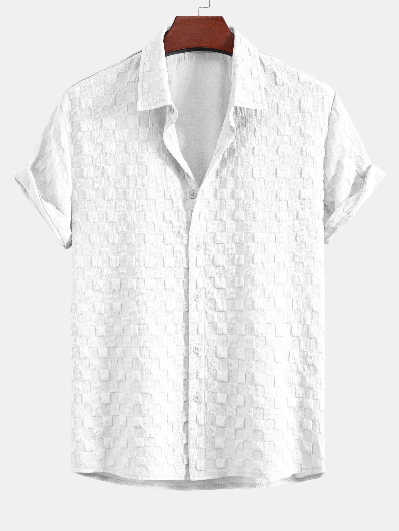 Jesse® | Checkerboard Textured Button Up Shirt