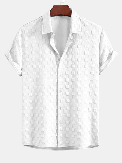 Jesse® | Checkerboard Textured Button Up Shirt