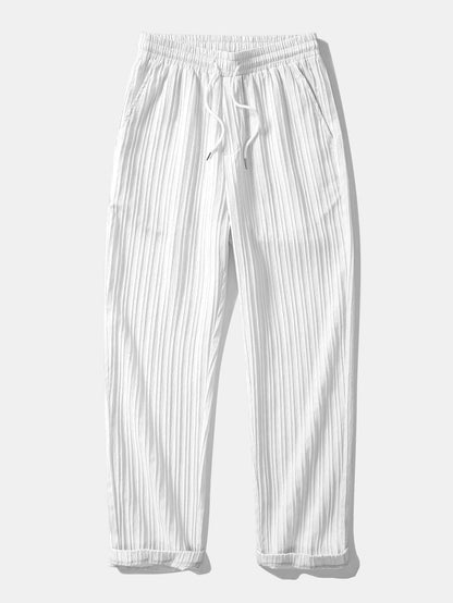 Asier® | Textured Stand Collar Shirt & Straight Leg Pants