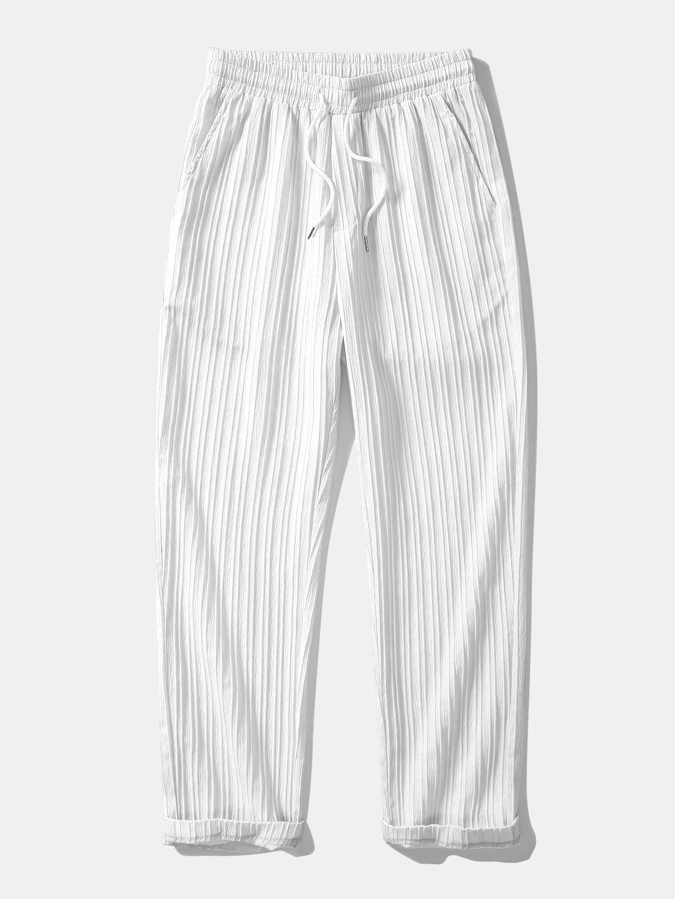 Asdrúbal® | Striped Jacquard Cuban Collar Shirt & Straight Leg Pants