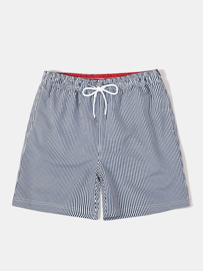 Travis® | Vertical Striped Drawstring Swim Shorts