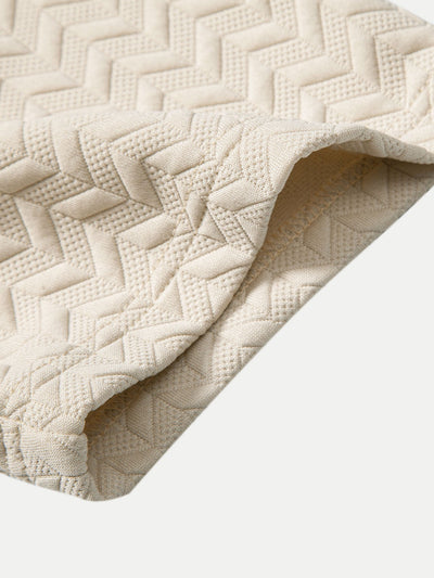 Celestino® | Short Sleeved Jacquard Textured Polo