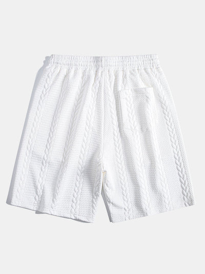 Aarón® | Twist Jacquard Arc Hem T-Shirt & Twist Jacquard Shorts