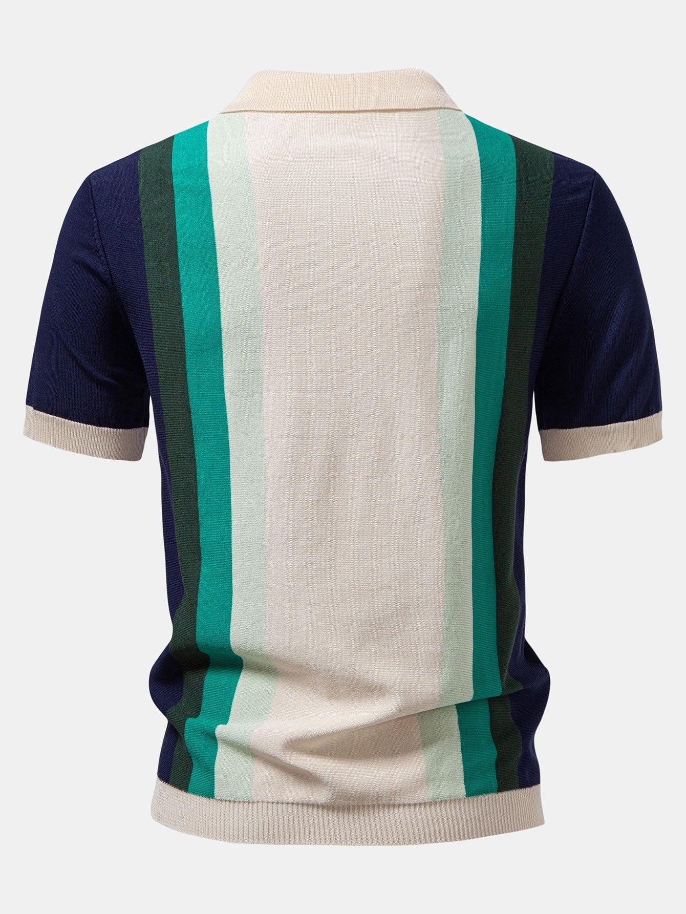 Michael | Striped Knitted Polo Shirt