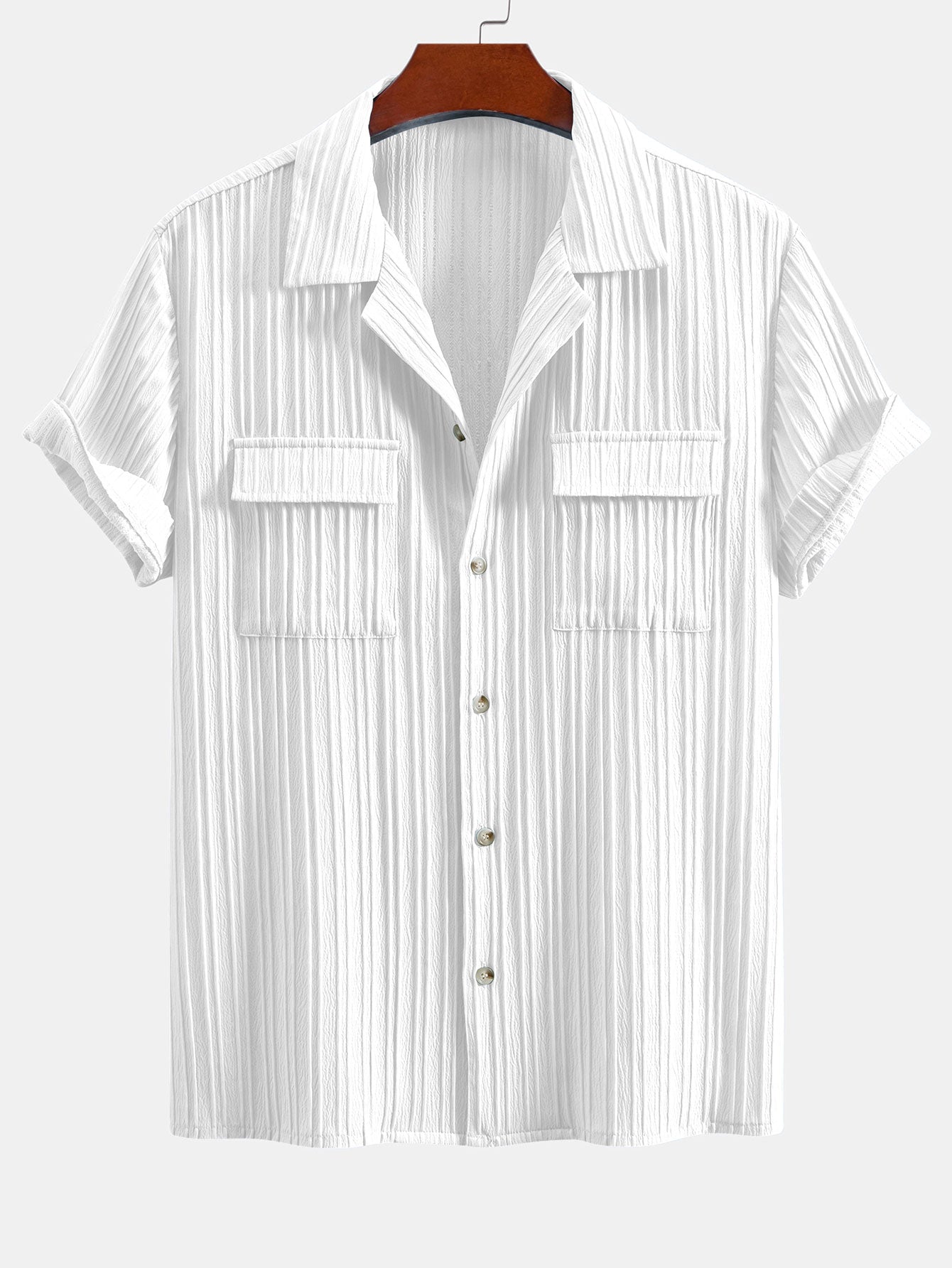 Hayden® | Textured Cuban Collar Pocket Shirt