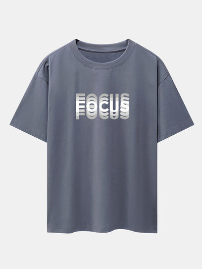 Christopher® | Focus Slogan Print Drop Shoulder Oversize T-Shirt
